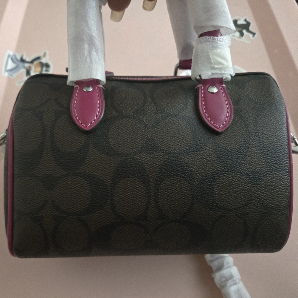 Coach Signature Brown and Pink Handbag - Picture 10 of 10